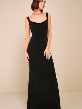 valhalla navy blue sequin lace up maxi dress Isabel Dress